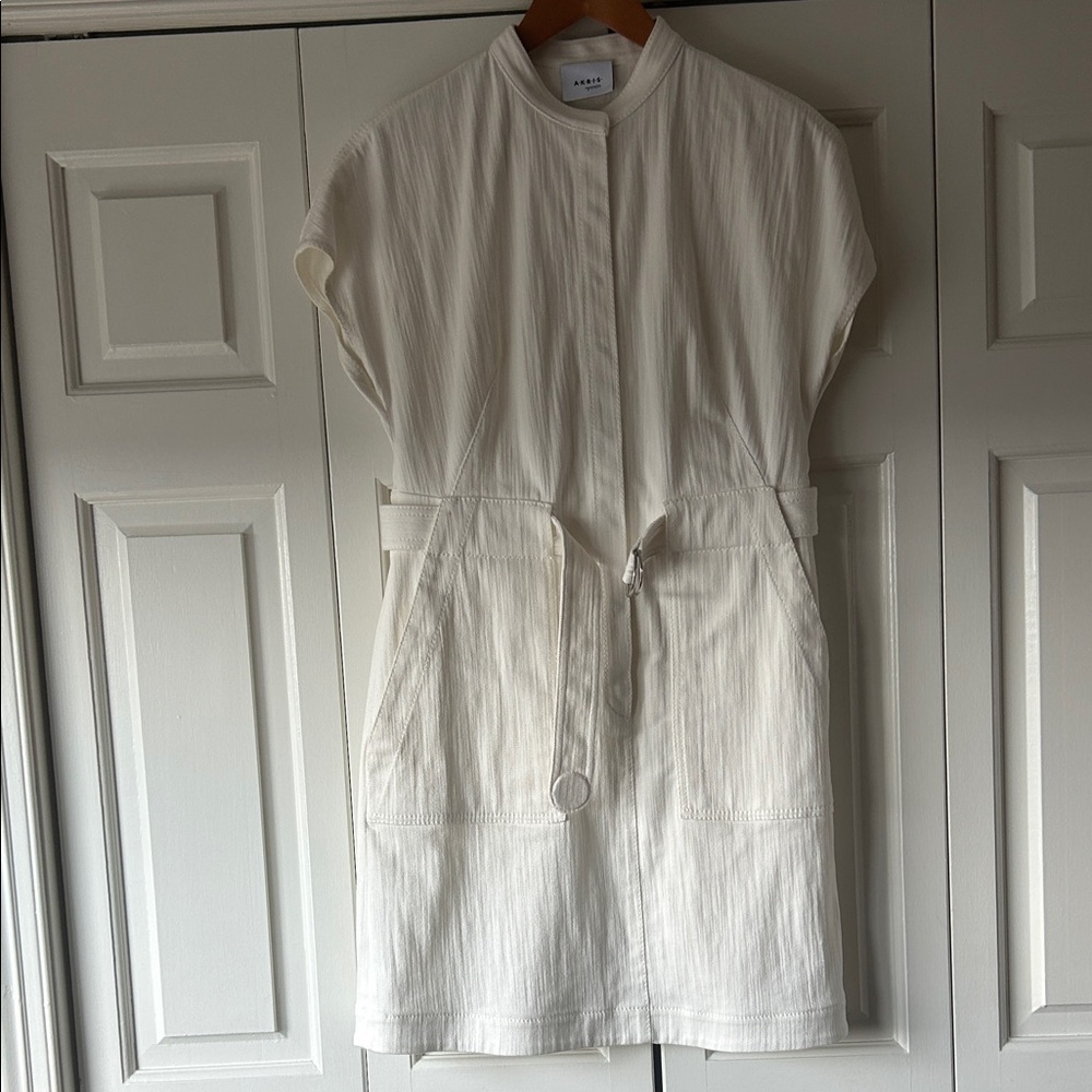 Akris Punto Shirt Dress with Short Kimono Sleeves in like new condition